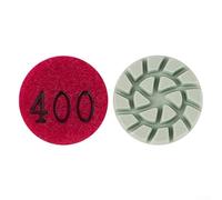 1 inch Polishing Pad Set for Marble Granite Quartz Concrete Wet or Dry Finishing with Grit Options from 50 to 3000 (400 Grit)