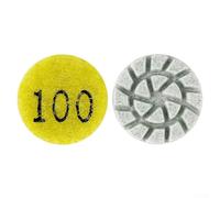 1 inch Polishing System for Stone and Concrete with Step by Step Grit Progression from 50 to 3000 for Professional Finish (100 Grit)