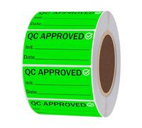 1 inch QC Labels Green Inventory Quality Control Stickers for Warehouse Quality Control Check Tested Pass 1000pcs (Color3)