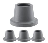 1 Inch Replacement Feet for Shower Chair Bath Seat, 4 Pack Rubber Tips Non-Slip Bench, Tub Transfer Benches Suction Cup Feet, Metal Insert Reinforced for Stools (1" I.D, Grey)