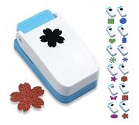 1 Inch Square Punch, 2025 New Craft Lever Punch, 12 Shapes for Paper Crafts, for Cardstock, Gift Wrapping, Greeting Cards and Scrapbooks (Cherry blossom style L)