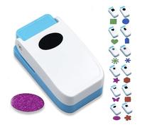1 Inch Square Punch, 2025 New Craft Lever Punch, 12 Shapes for Paper Crafts, for Cardstock, Gift Wrapping, Greeting Cards and Scrapbooks (Ellipse style C)