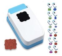 1 Inch Square Punch, 2025 New Craft Lever Punch, 12 Shapes for Paper Crafts, for Cardstock, Gift Wrapping, Greeting Cards and Scrapbooks (Photo frame style H)