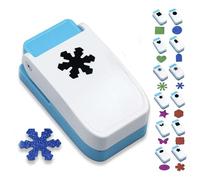 1 Inch Square Punch, 2025 New Craft Lever Punch, 12 Shapes for Paper Crafts, for Cardstock, Gift Wrapping, Greeting Cards and Scrapbooks (Snowflake style J)