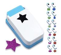 1 Inch Square Punch, 2025 New Craft Lever Punch, 12 Shapes for Paper Crafts, for Cardstock, Gift Wrapping, Greeting Cards and Scrapbooks (Pentagram style E)