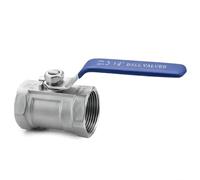 1 Inch Stainless Steel Two Way Manual Valve Female Thread Water Switch One-Piece 1Pcs