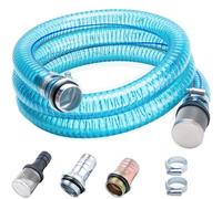 1 Inch Suction Hose, Fuel Transfer Hose for Oil/Diesel/Kerosene/Gasoline Transfer Pump, 6.5FT Long with 3/4 & 1 Inch Threaded Couplings