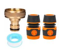 1 inch Tap Connector for Hose Pipe, 33mm G 1" Brass Garden Hose Tap Connector Female Threaded Tap Hose Connector Adapter, Hosepipe Connectors and Fittings for Outside Tap 1 inch