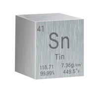 1 Inch Tin Cube Metal Density, High Density Element Cube Pure Metal, for Element Collections Lab Experiment Material,Elemental Collection Hobby,Gift for Children (Tin-Sn)