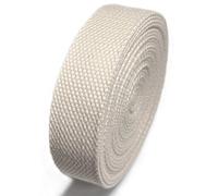 1 Inch Webbing Strap - Heavy Duty Polyester Cotton-Like Tape, 5.5-6 Yards, Eco-Friendly Dye, Washable & Durable for DIY, Sewing, Tote Bags, Pet Leashes, Outdoor Gear (Beige)
