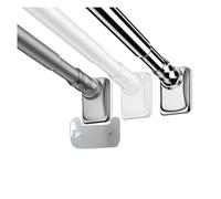 1 Inche Diameter Adjustable Shower Curtain Rod No Drill,Spring Tension Curtain Rod 16-196 Inches,Anti-slip Heavy Duty Spring Curtain Pole,Telescoping Poles,Bathroom,With Card Tray(Silver,50-75cm)