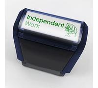 1 Independent Work Pre-inked Stamper Green Ink Ready To Use 38x15mm Primary Teaching Services