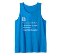 1 John 1:9 Sins Cannot Be Found - Christian PC Error (Blue) Tank Top