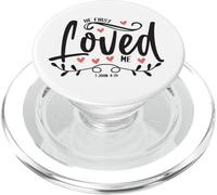 1 John 4:19 - He First Loved Me Bible Verse Gift PopSockets PopGrip for MagSafe