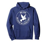 1 John 4:19 We Love Because He Loved - Christian Bible Verse Pullover Hoodie