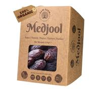 1 kg Organic Raw Fresh Medjool Dates - Large, Pitted, Sun-Dried & Naturally Sweet | Non-GMO, No Sugar Added | Healthy Snack