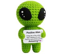 1 Knitted Alien, Emotional Support Gift, Crochet Gifts for Unique Occasions, Handmade Crochet Animals, Alien plush Enthusiasts