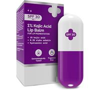 1% Kojic Acid Lip Balm | With Alpha Arbutin & Hyaluronic Acid | SPF 30 PA++ | Targets Lip Pigmentation | Deep Moisturization | Travel-Friendly | For Dark & Pigmented Lips | 4g (Pack Of 1)