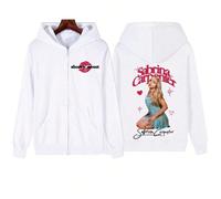 (1, L) Sabrina Carpenter Short N Sweet Zipper Hoodie Man Woman Harajuku Pullover Tops Sweatshirt Streetwear Fans Gift Classic Simple