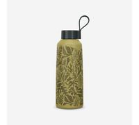 1 L Stainless Steel Water Flask 100 With Screw Cap For Hiking - Flower Yellow