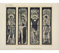 1 La justice; 2 Le portement de croix; 3 Le sacré coeur; 4 La miséricorde à la chapelle du Christ Rédempteur (1925) Poster Print by Jacques Gruber (24 x 36)