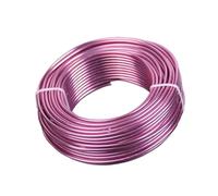 1 Large Roll 0.8mm/1mm/1.5mm/2mm/2.5mm/3.0mm Aluminium Soft Metal Crafts Beading Wire For Jewelry Making DIY(Dark Rose,0.8mm (385 meters))