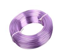 1 Large Roll 0.8mm/1mm/1.5mm/2mm/2.5mm/3.0mm Aluminium Soft Metal Crafts Beading Wire For Jewelry Making DIY(Light Purple,2.0mm (47 meters))