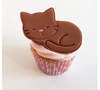 1 Large Sugar Lying Down 8cm x 5cm Brown Cat Cake Decoration. Edible, Unique and Made with Love in The UK!