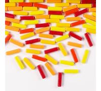 1 LB 5x20mm Glass Strips Mosaic Tiles for Home Decoration, Mini Recycled Glass Stick Tile for DIY Crafts Art & Children DIY Hobbies (RS500)