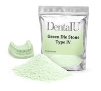 1 LB. Dental Gypsum Green Dye Stone Type IV - All Purpose in Application and Versatility - 1 Pound Sealable Bag with Plastic Scoop Included - for Dental Laboratory, Jewelers, Arts and Crafts