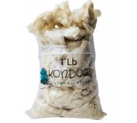 1 lb Wool Stuffing raw Washed Sheep Short Natural Fiber noil w/Debris for Filling Pillow Cushion Toys Dryer Balls Dolls Felting Batting Blending Needle Crafts core Wool Insulation.