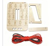 1 Learn Knot Training Board with Practice Knot Tying Board10 Nylon Cord Wooden Durable and 16 Crucial Knots Trainer for Outdoor Do-It-Yourself Skills A Teaching Aid