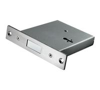 1 Lever Mortice Deadlock Architectural Door Lock 106mm Depth Satin Steel