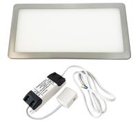 (1 Light & Driver) BRUSHED NICKEL Slim Under Cabinet Lights & Driver - Natural White Diffused LED