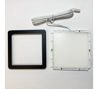 (1 Light & Driver) MATT BLACK Slim Square Under Cabinet Down Light & Driver Kit - Warm White LED