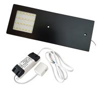 (1 Light & Driver) MATT BLACK Slim Under Cabinet Kitchen Light & Driver Kit - Natural White LED