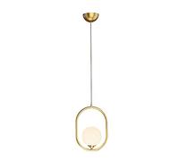 1-Light Gold Light Fixture Brushed Brass Chandelier Mid Century Decor G9 Hanging Ceiling Lighting Fixture for Kitchen Dining Room Bedroom Bar Counter Study Hello
