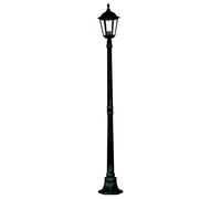 1 Light IP44 Aluminium Black Street Garden Outdoor Pathway Waterproof Post Lamp