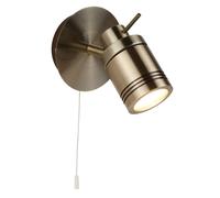 Searchlight Wall Spotlight Seoul Adjustable Bathroom Light Antique Brass