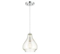 1-Light Pendant Chrome with clear glass shade