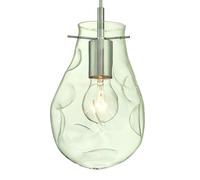 63291 One-Light Indoor Pendant, Brushed Nickel Finish with Clear Indented Glass