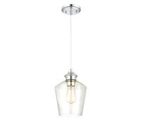 1-Light Pendant Ramsey Chrome and glass