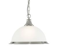 Searchlight Lighting 1044 American Diner Satin Silver Pendant