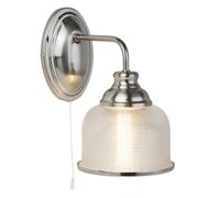 Bien Antique Style Halophane Glass Wall Light silver