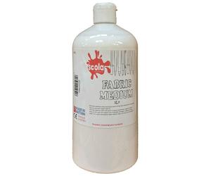 1 LITRE SCOLA FABRIC PAINTING MEDIUM MIX WITH ANY PAINT TO MAKE TEXTILE FRIENDLY