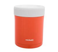 1 Litre Stainless Steel Thermal Cup Holder with 2 Containers, Food & Beverage Container, Keeps Temperature Long 6 Months+, Orange