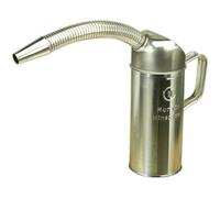 1 Litre Tin-Plated Metal Measuring Jug With Flexible Spout And Pouring Handle