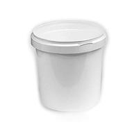 1 Litre White Plastic Pail Complete With White Lid (Pack of 100)