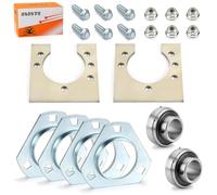 1" Live Axle Bearing Kit for Go-Karts Mini Bikes/Trikes/Off Road ATV with 3 Hole Flangettes Mount Hangers