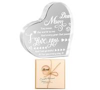 1 Love Ornament for the Best Mother, 1 Greeting Card, Engraved Acrylic Ornament, Desktop Decoration, Personalized Creative Design, Suitable for Festivals and Birthday Gifts